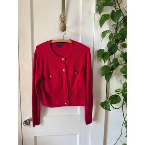 Tommy Hilfiger women’s size medium red cardigan